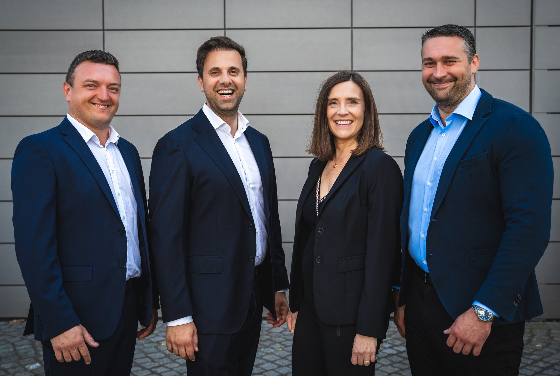 The management of United Robotics Group: Wassim Saeidi, CEO and Founder; Kerstin Wagner, Co-CEO and COO; Viktor Treichel, CCO; Jürgen Kutschinski, CTO.